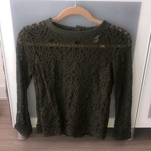 Banana Republic Lace Long Sleeve top